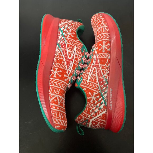 Brooks Levitate 5 “Merry Christmas” Neutral Running Shoes Red Women’s 7 - Picture 7 of 12
